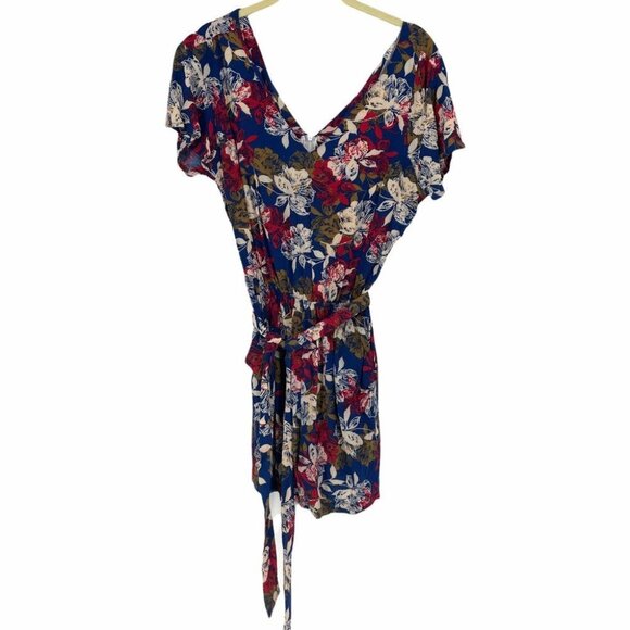 Custom made In Vietnam floral Romper red blue S - Picture 1 of 13